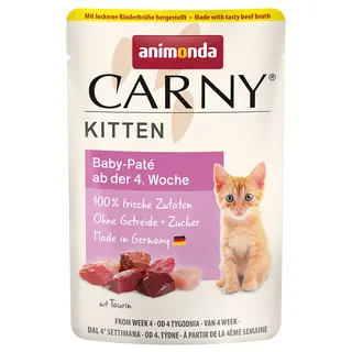 animonda Carny Kitten, 12 x 85 g - Baby-Paté z bulionem wołowym