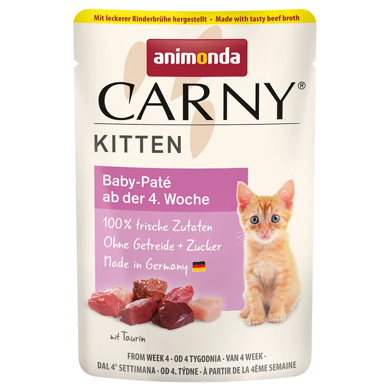 animonda Carny Kitten, 12 x 85 g - Baby-Paté z bulionem wołowym