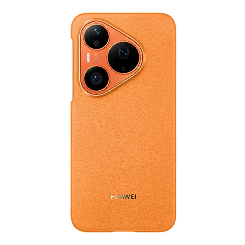 Etui do HUAWEI Pura 90s Pro - Pomarańczowe ze skóry wegańskiej