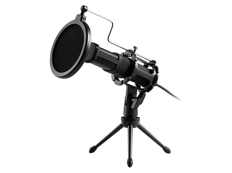 Mikrofon strumieniowy USB ze statywem ISY IMI-2500 Czarny