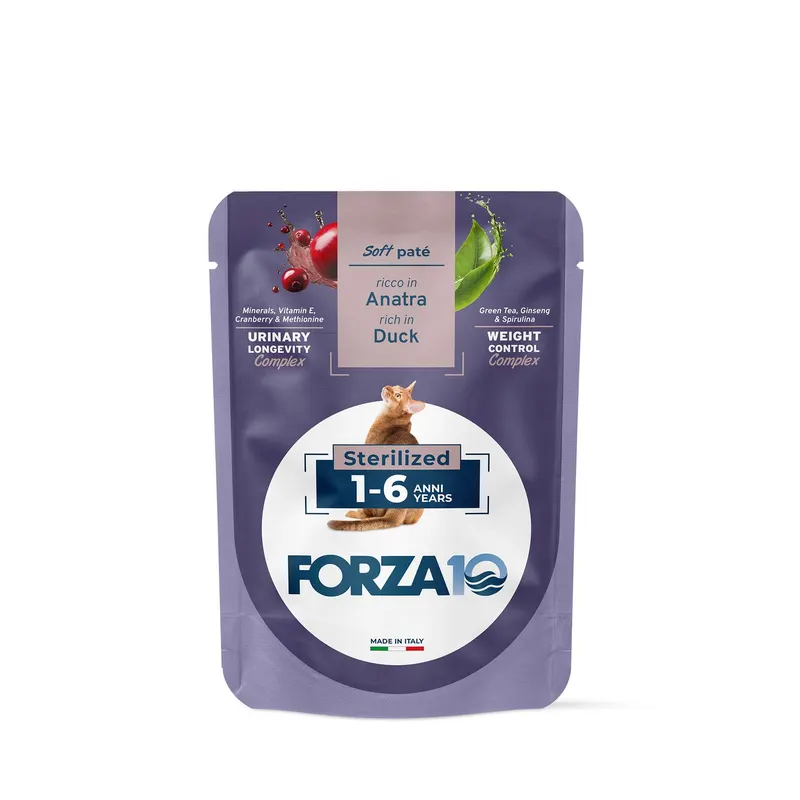Korzystny pakiet BOTANICAT FORZA10 Soft Paste Sterilized 1-6 lat, 48 x 80 g - Kaczka