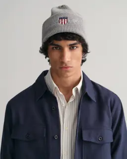 Gant Czapka Zimowa Unisex Z Nadrukiem Szara