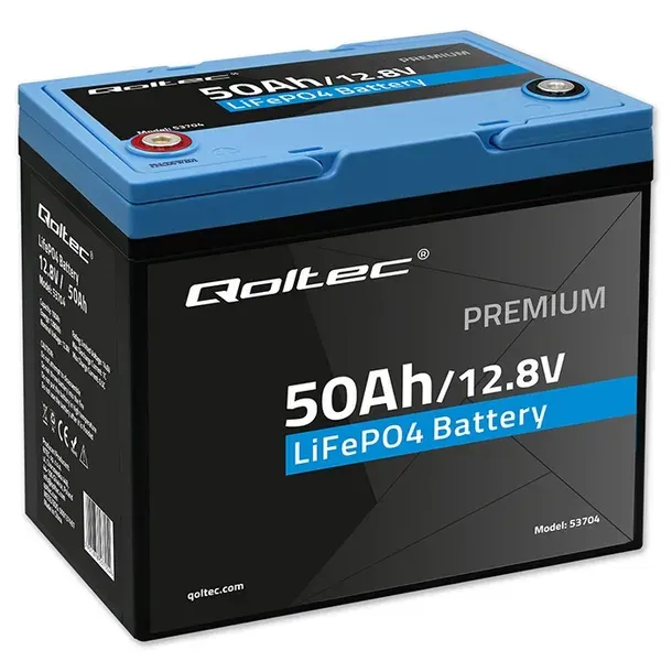 Qoltec Akumulator LiFePO4 12.8V 50Ah (640Wh) z BMS, IP65, 3000 cykli