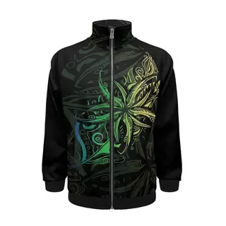 Hoodie Mens Streetwear Zip up Jacket Outer Custom Polynesian Tribal Tattoo Black Samoan Print Casual Open Zip Sweatshirt