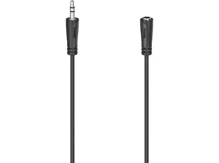Kabel-przedłużacz HAMA Jack 3.5 mm - 3,5 (wtyk gniazdo) 5 m Czarny