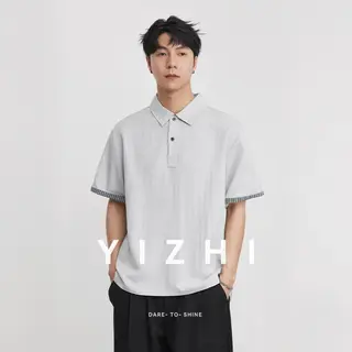 Simple Striped Short-sleeved POLO Shirt T-shirt For Men Summer 2026 New Trendy Versatile Slim T-shirt Top