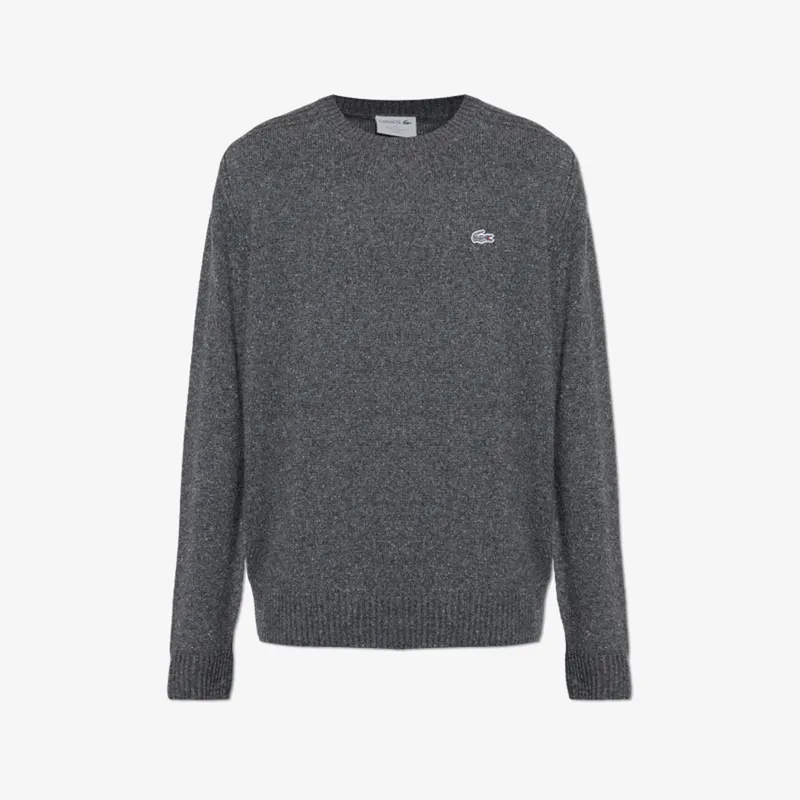 Lacoste Sweter Z Francuskiej Wełny Slub Męskie Szary