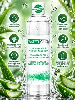 Waterglide 2:1 Massage Gel & Aloe Vera Lubricant 300ml
