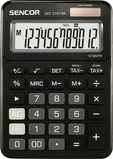 Sencor Kalkulator biurkowy SEC 372BK duży 12 cyfrowy wyświetlacz LCD