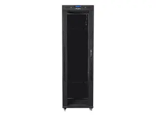Lanberg Szafa instalacyjna rack stojąca 19 42U 600x1000 czarna, drzwi szklane lcd (flat pack)