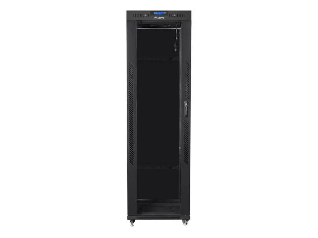 Lanberg Szafa instalacyjna rack stojąca 19 42U 600x1000 czarna, drzwi szklane lcd (flat pack)