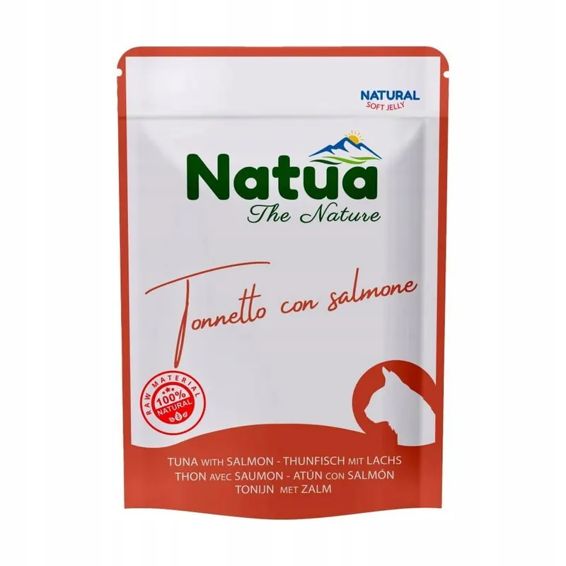 NATUA Tuńczyk z łososiem - mokra karma dla kota - 70g