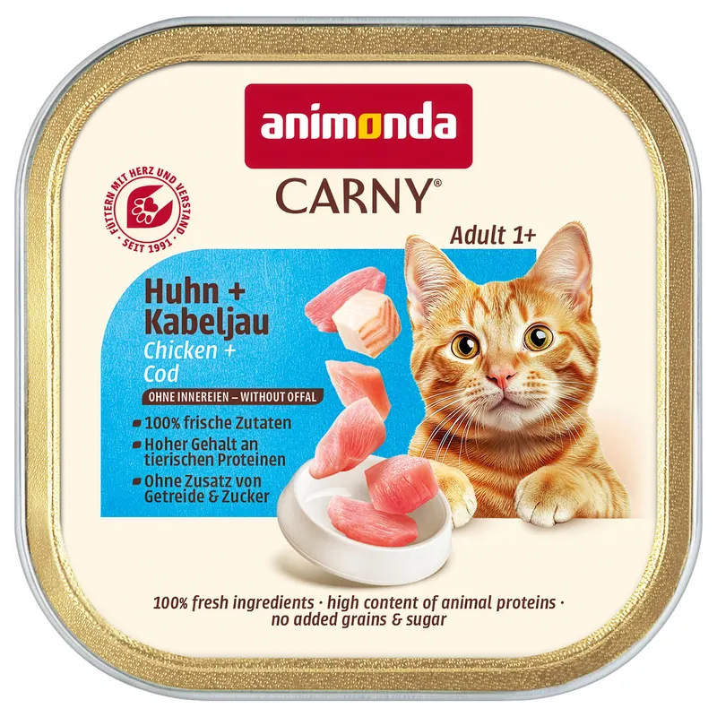 animonda Carny Adult, 32 x 85 g - Kurczak i dorsz