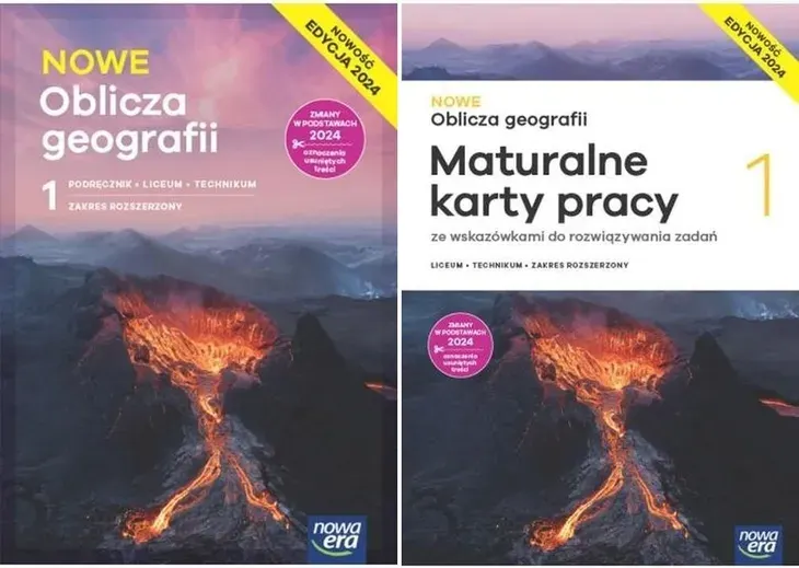 Nowe OBLICZA GEOGRAFII 1 LO Podręcznik + Karty pracy Zakr. rozszerz. 2024