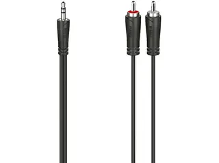 Kabel HAMA 3.5 mm Jack Plug - 2 RCA Plugs Stereo 1.5 m Czarny