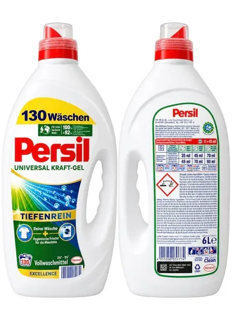 6 litów PERSIL żel płyn do prania UNIVERSAL-COLOR KRAFT-GEL 130 prań 6L