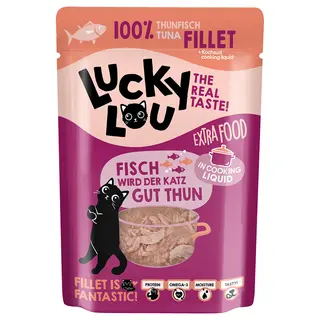 Lucky Lou Extra Food, 12 x 70 g - Filet z tuńczyka w bulionie