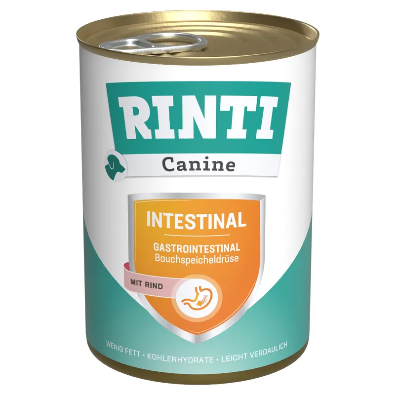 RINTI Canine Intestinal z wołowiną, 400 g - 12 x 400 g