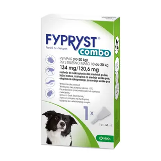 Fypryst Combo dla psów - 10 - 20 kg masy ciała: 1 pipeta x 1,34 ml