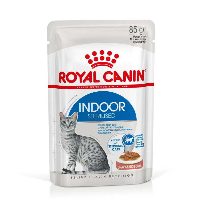ROYAL CANIN FHN Indoor w sosie Box - mokra karma dla kota dorosłego - 12x85 g