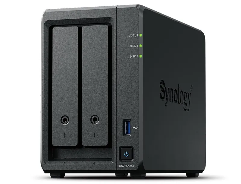Synology Serwer NAS DS725neo+ 2x0HDD 2,6Ghz 1x4GB DDR4 1x1GbE 2,5GbE