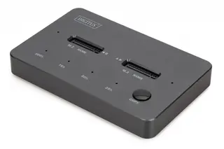 Digitus Stacja dokująca dysków z funkcją klonowania | USB-C 3.2 Gen2 10Gbps | SSD M.2 NVMe (max. 2x 4TB) | Funkcja Offline Clone | Czarna