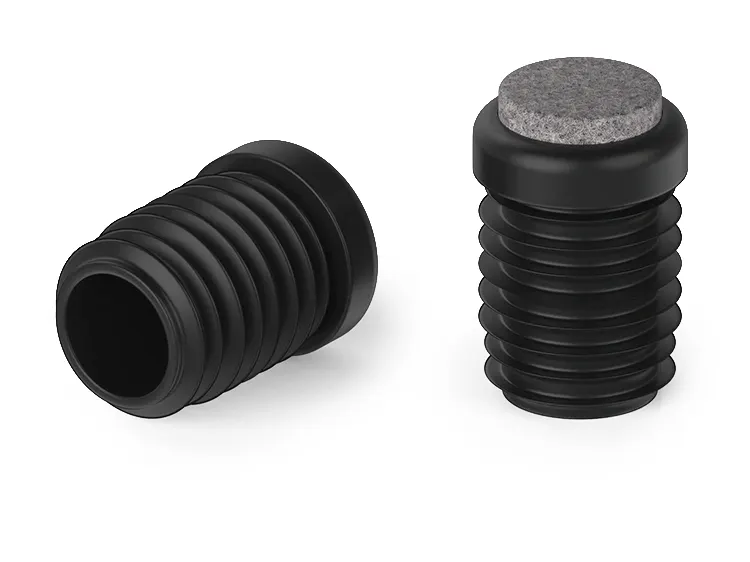 Stopka ślizgowa z filcem do profili okrągłych D-20mm 1,5-2,0mm, kolor czarny