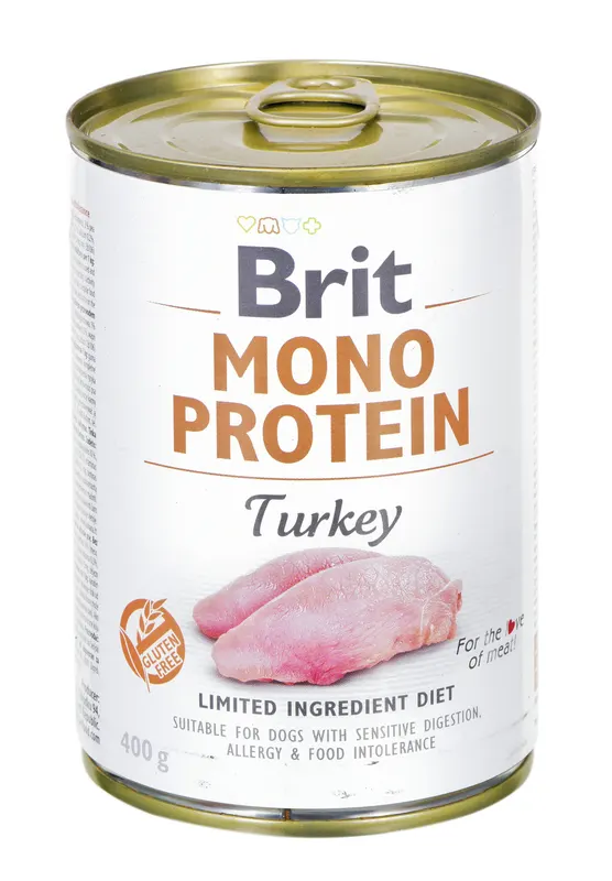 BRIT Mono Protein Turkey - mokra karma z indykiem dla psa - 400 g