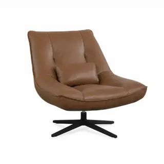 Fotel Lounge Nest Zikssen brąz premium | komfortowy