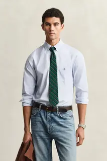 Gant Koszula Męska Regular Fit Niebieska