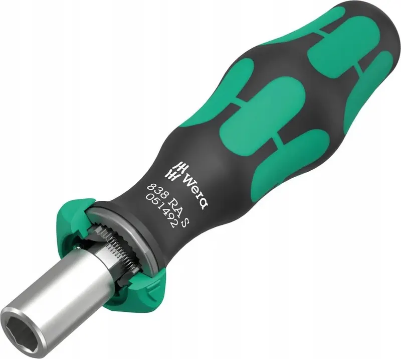 WERA GRZECHOTKA RĘCZNA 1/4' X 102MM CZARNO-ZIELONA