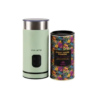 Zestaw spieniacza do mleka CHiATO milkPLAY i gorącej czekolady Whittard of Chelsea Sticky Toffee Pudding