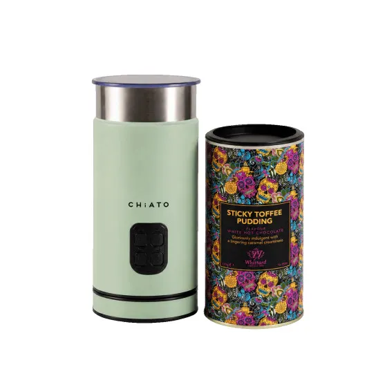 Zestaw spieniacza do mleka CHiATO milkPLAY i gorącej czekolady Whittard of Chelsea Sticky Toffee Pudding