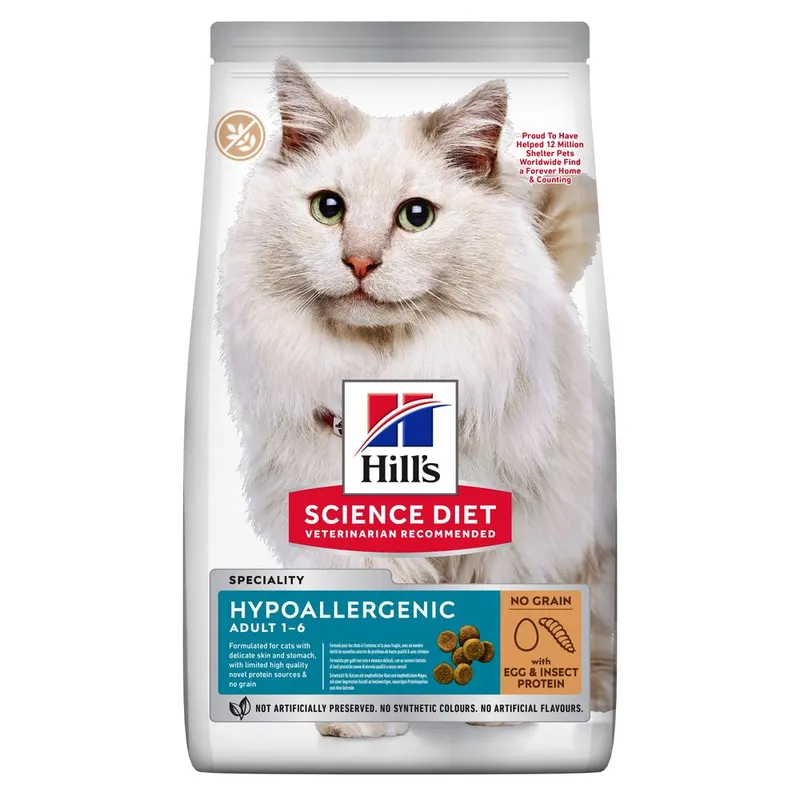 Hill's Science Plan Hypoallergenic Adult No Grain, z jajkiem i białkiem owadów - 1,5 kg