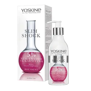 Yoskine Slim Shock zabieg balsam wyszczuplający z 5% niacynamidem, L-karnityną, kofeiną i efektem HOT SAUNA 200 ml