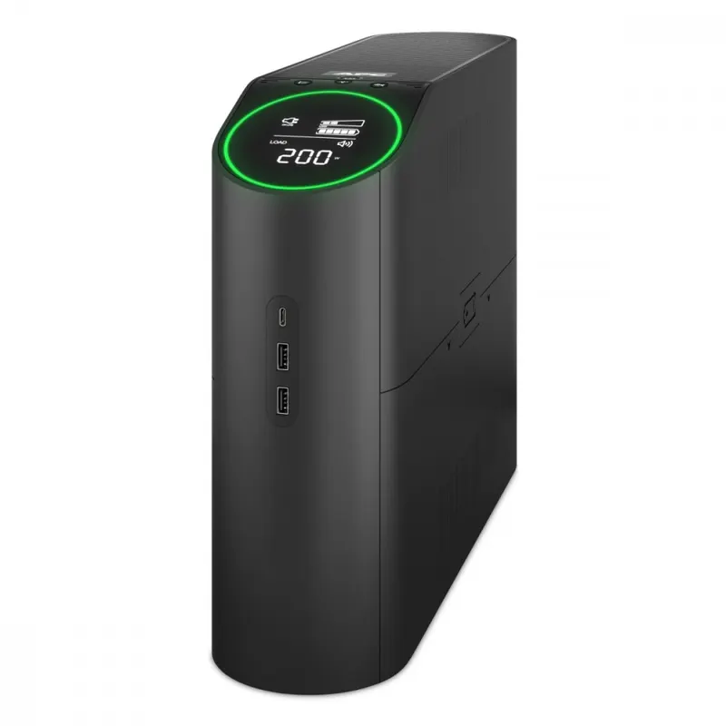 APC Zasilacz awaryjny BGM2200B-GR Back-UPS Pro, 2200VA/1320W, Tower, 230V, 4xSchuko, 2xIEC C13 outlets, RGB Lights, Pure Sine Wave, czarny