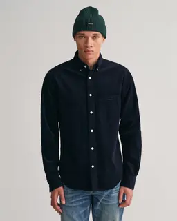 Gant Bawełniana Koszula Męska Z Długim Rękawem Regular Fit Granatowa
