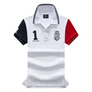 High Quality Men's Sports Polos Short Sleeve Casual Number One Collar T-Shirts Male Clothing Plus US Size 7XL