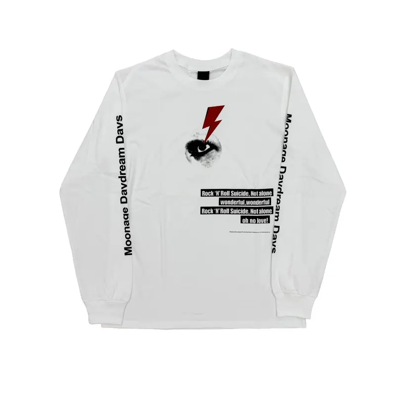 Number Nine David Bowie Poem Longsleeve Tee Long Sleeved T-shirt Base Trendy for Men
