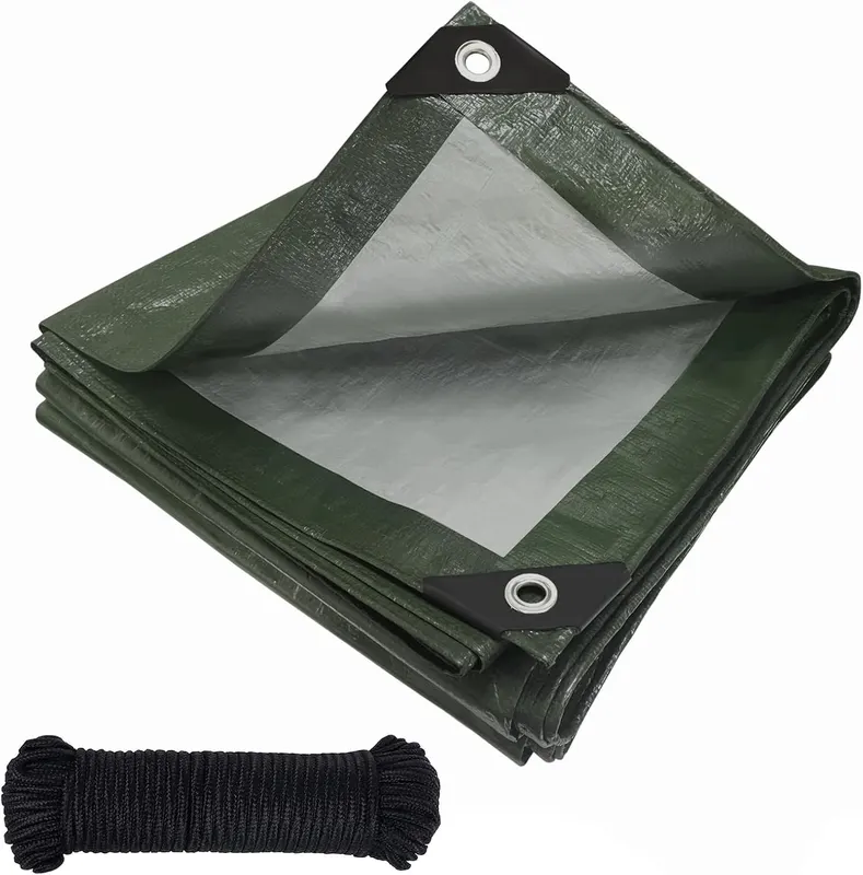 Plandeka okryciowa 4x5 m wodoszczelna z oczkami PE 120 g/m UV