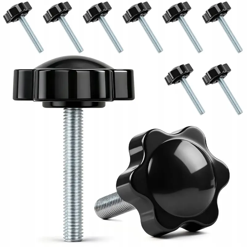 10 SZTUK OCYNKOWANYCH WKRĘTÓW GWIAZDOWYCH Z UCHWYTEM M6 X 40 MM