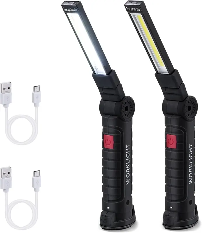 LAMPA WARSZTATOWA LED SKŁADANA ŁADOWALNA USB 5 TRYBÓW 360° MAGNES