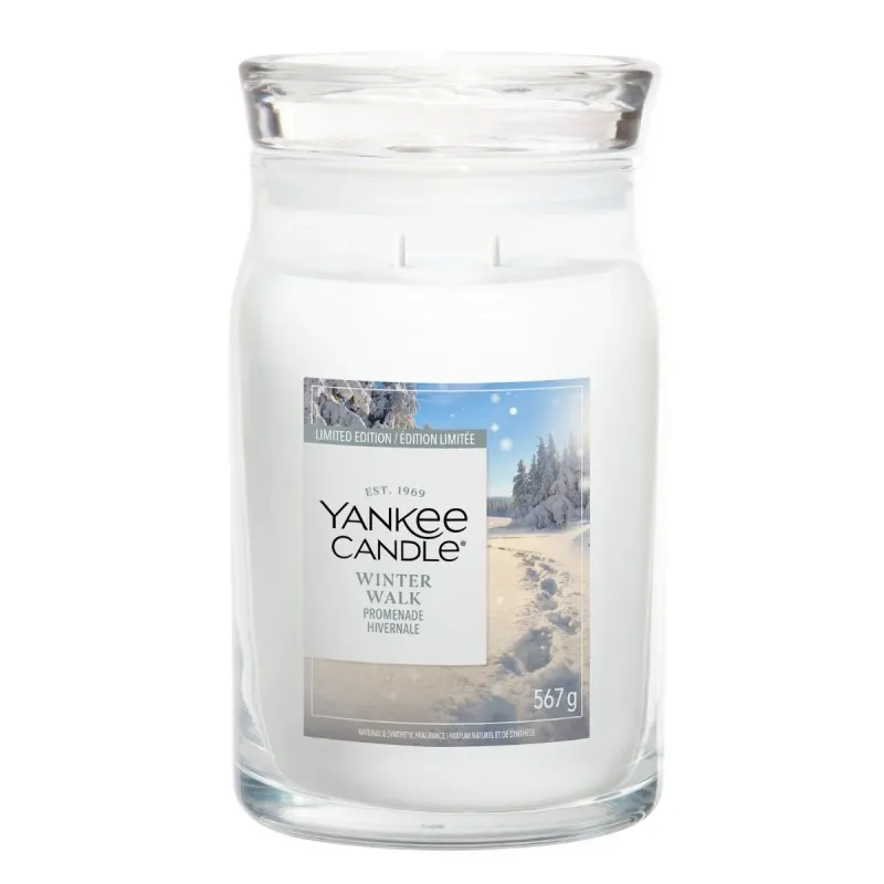 Yankee Candle Signature Świeca w Dużym Słoiku z Dwoma Knotami Winter Walk