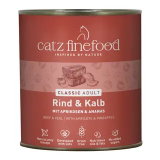 catz finefood w puszkach, 6 x 800 g - Wołowina i cielęcina
