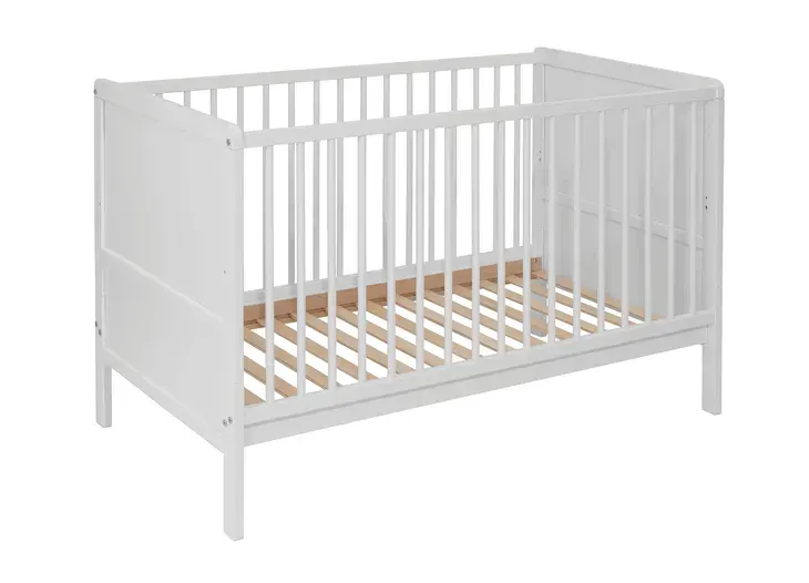 Łóżeczko dziecięce  tapczan 120x60 bukowe 2w1 nelly biale