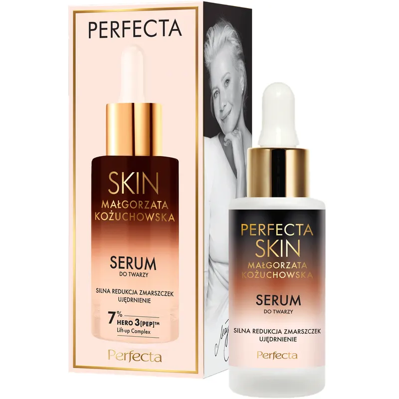Perfecta Skin Małgorzata Kożuchowska serum ujędrniające do twarzy z Dragon Blood, Lift-Up Complex i peptydami 30 ml