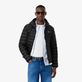 Lacoste Wodoodporna Pikowana Kurtka Puchowa Męskie Brązowy
