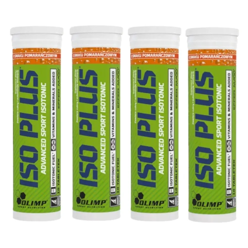 Wielopak 4x Olimp Iso Plus Plusz 10tab Pomarańcza