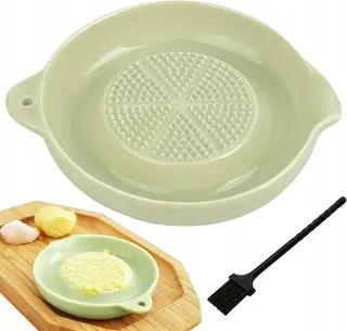 CERAMICZNA TARKA DO IMBIRU I CZOSNKU SZCZOTKA W ZESTAWIE