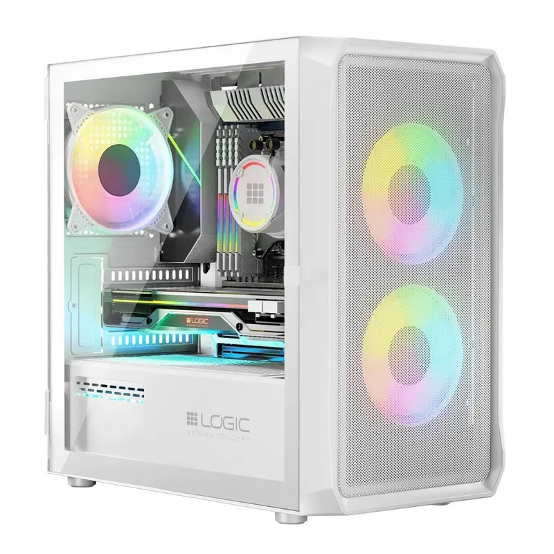 Logic Concept Obudowa Komputerowa Logic Portos ARGB Mini USB 3.0 Biała